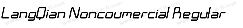 LangQian Noncoumercial Regular字体转换